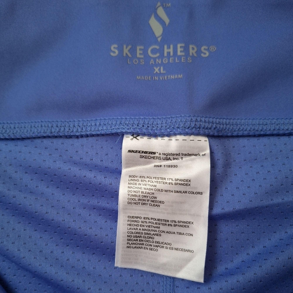 NWT SKECHERS Blue Skorts Vibrant Periwinkle Athletic Wear - Picture 3 of 6